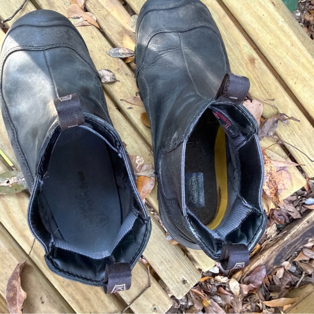 Black keen 8.5  Men's leather boot Shoes